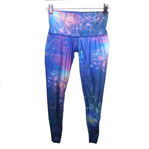 TEEKI Pink and Blue Galaxy and Symbols LEGGINGS X-Small